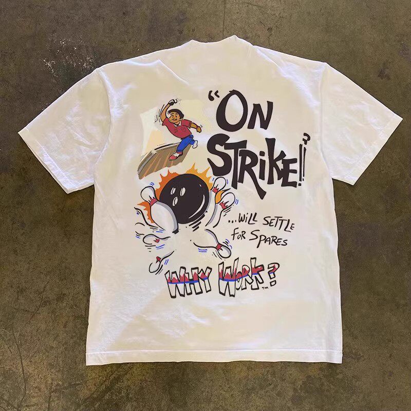 Short Sleeve Bowling Shirt Retro - Kenapa Tidak Mencoba Kaos Oblong Lengan