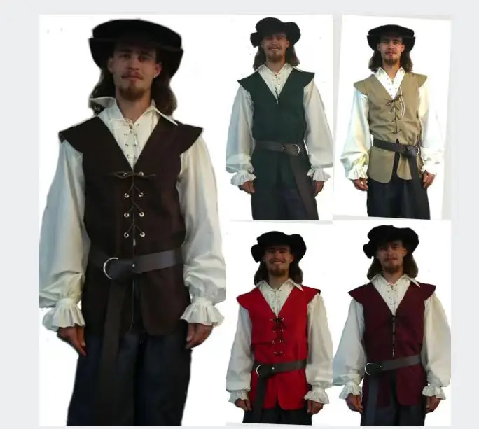 Medieval Gothic Lace Up Pirate Shirt - Kemeja Abad Pertengahan Bergaya Gothic Steampunk