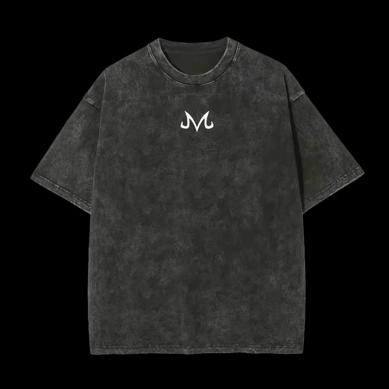 Acid Wash Vintage Graphic T Shirt - Kaos Logo Majin M Pria Acid