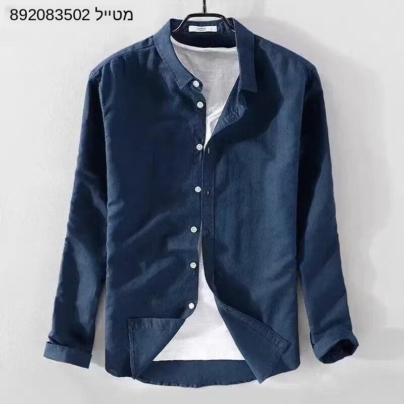 Kemeja Katun Linen Oxford Weav - Oxford Cotton Casual Shirt Business ulasan dan harga