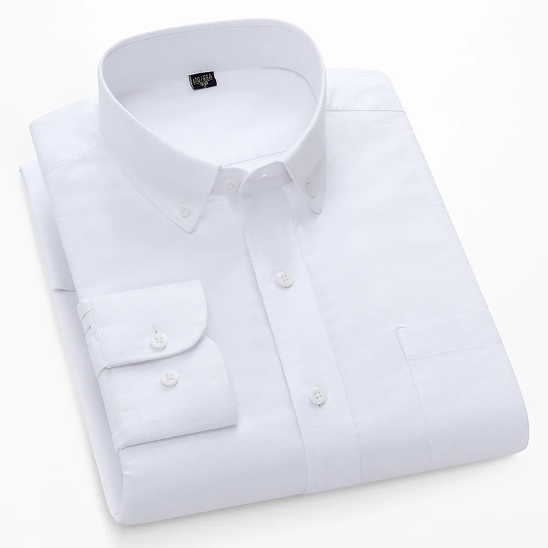 Kemeja lengan panjang pria 100 - Oxford Cotton Casual Shirt Business ulasan dan harga