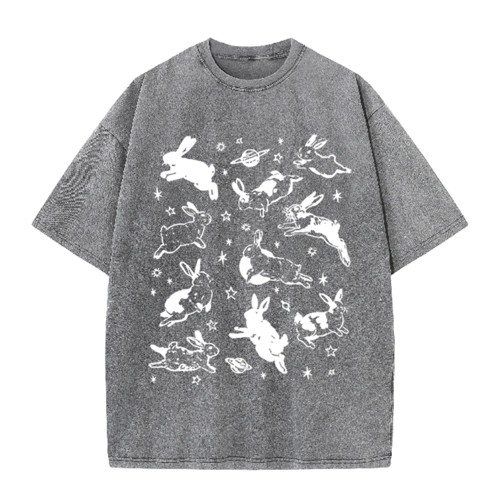 Kaos Vintage Kelinci Luar Angk - Acid Wash Vintage Graphic T Shirt ulasan dan harga