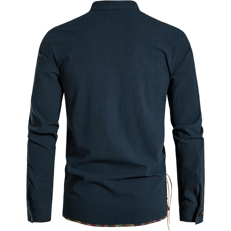 Kemeja Bajak Laut Pria Viking  - Medieval Gothic Lace Up Pirate Shirt ulasan dan harga