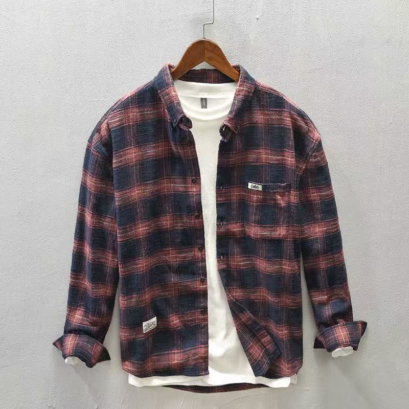 Kemeja Jaket Kasual Kotak-kota - Flannel Plaid Shirt Heavy Weight ulasan dan harga