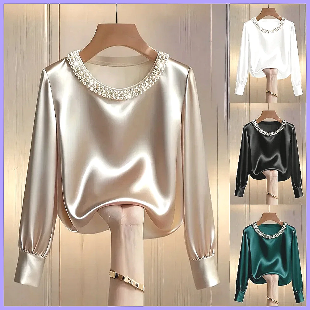 Blus Satin Berhias Manik-Manik - Shirts ulasan dan harga