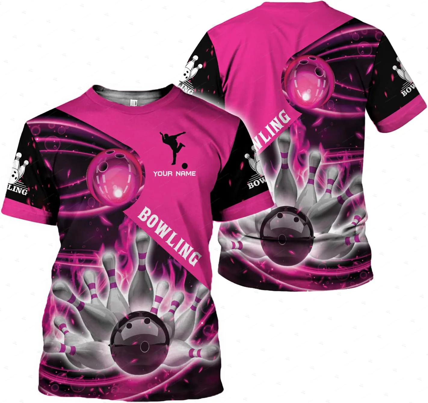Nama Kustom Gradien Bowling Ap - Short Sleeve Bowling Shirt Retro ulasan dan harga