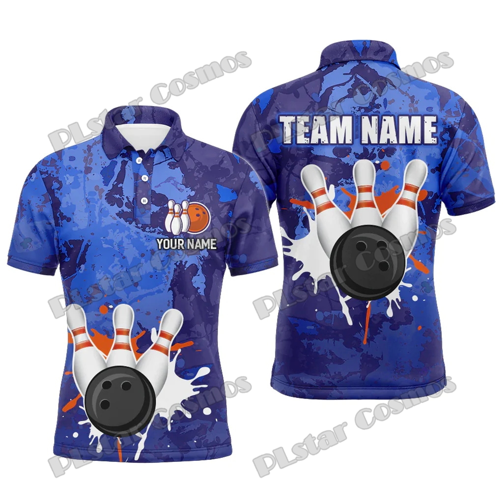 Kaos Polo Pria Cetak 3D dengan - Short Sleeve Bowling Shirt Retro ulasan dan harga