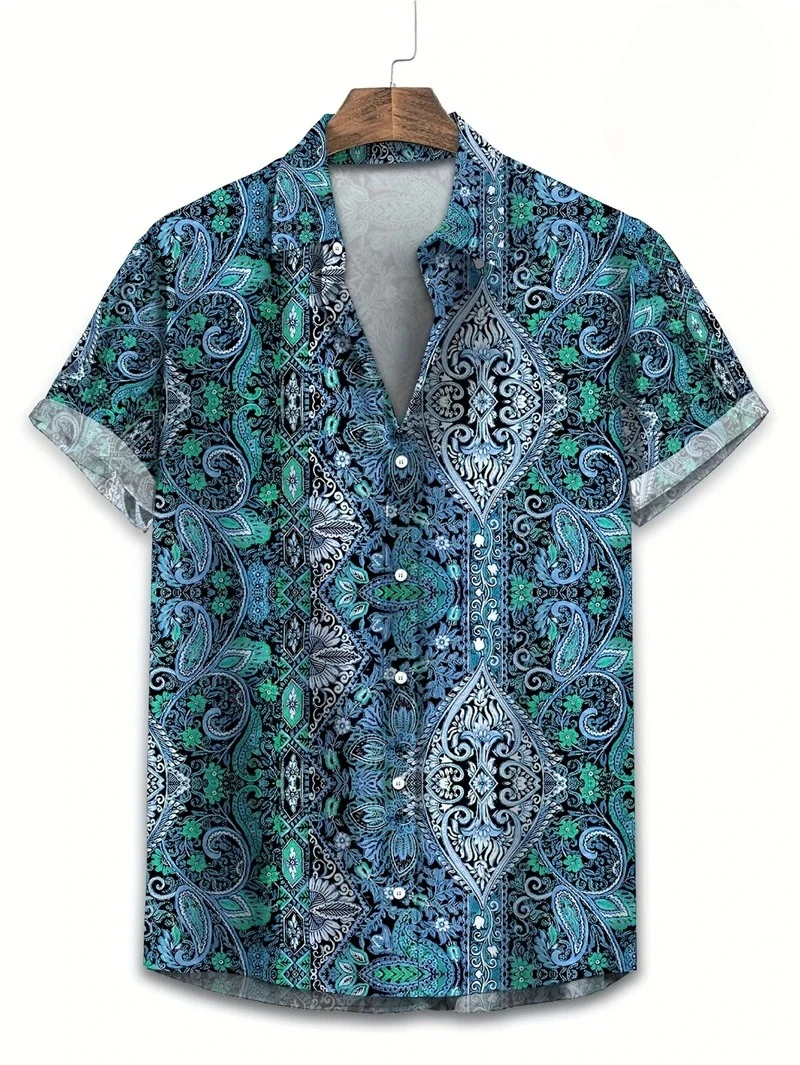 Kemeja Hawaii Paisley Warna-wa - Vintage Hawaiian Floral Shirt ulasan dan harga