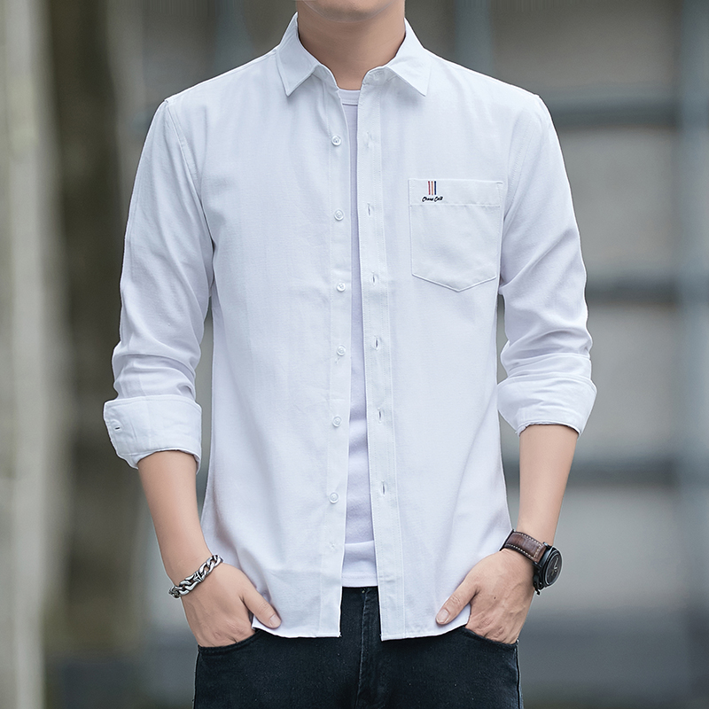 Jaket Olahraga Lengan Panjang  - Mens Linen Shirt Long Sleeve ulasan dan harga