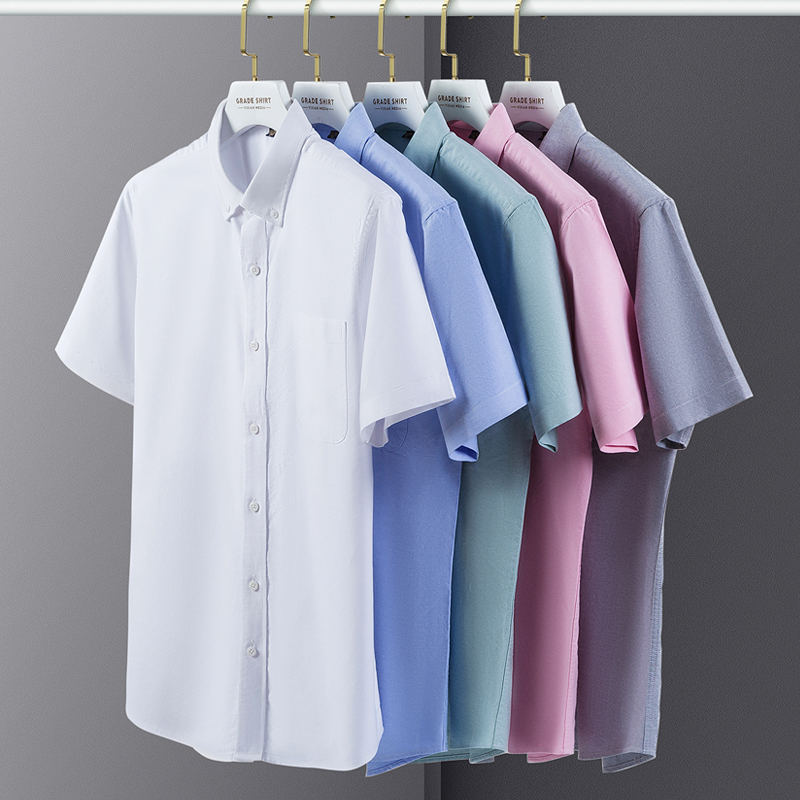 Kemeja lengan pendek pria, mus - Oxford Cotton Casual Shirt Business ulasan dan harga
