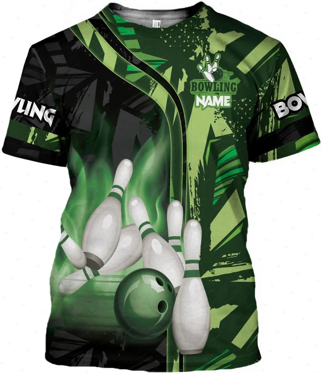 Nama Kustom Gradien Bowling Ap - Short Sleeve Bowling Shirt Retro ulasan dan harga