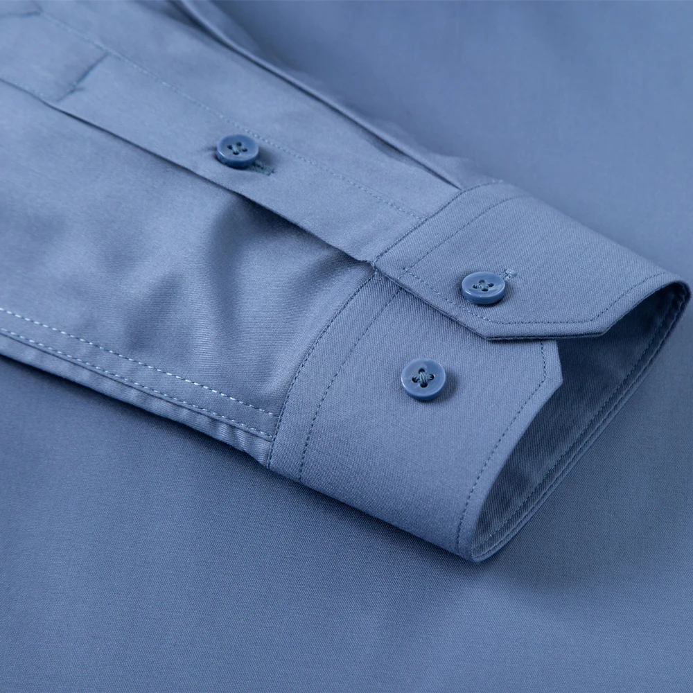 Kemeja Kasual Bisnis Lengan Pa - Breathable Bamboo Fiber Shirt Non Iron ulasan dan harga